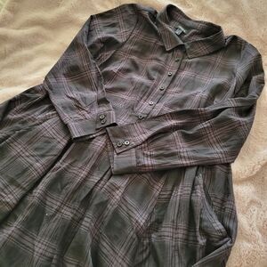 Plaid Torrid Button Front Kimono Shirt